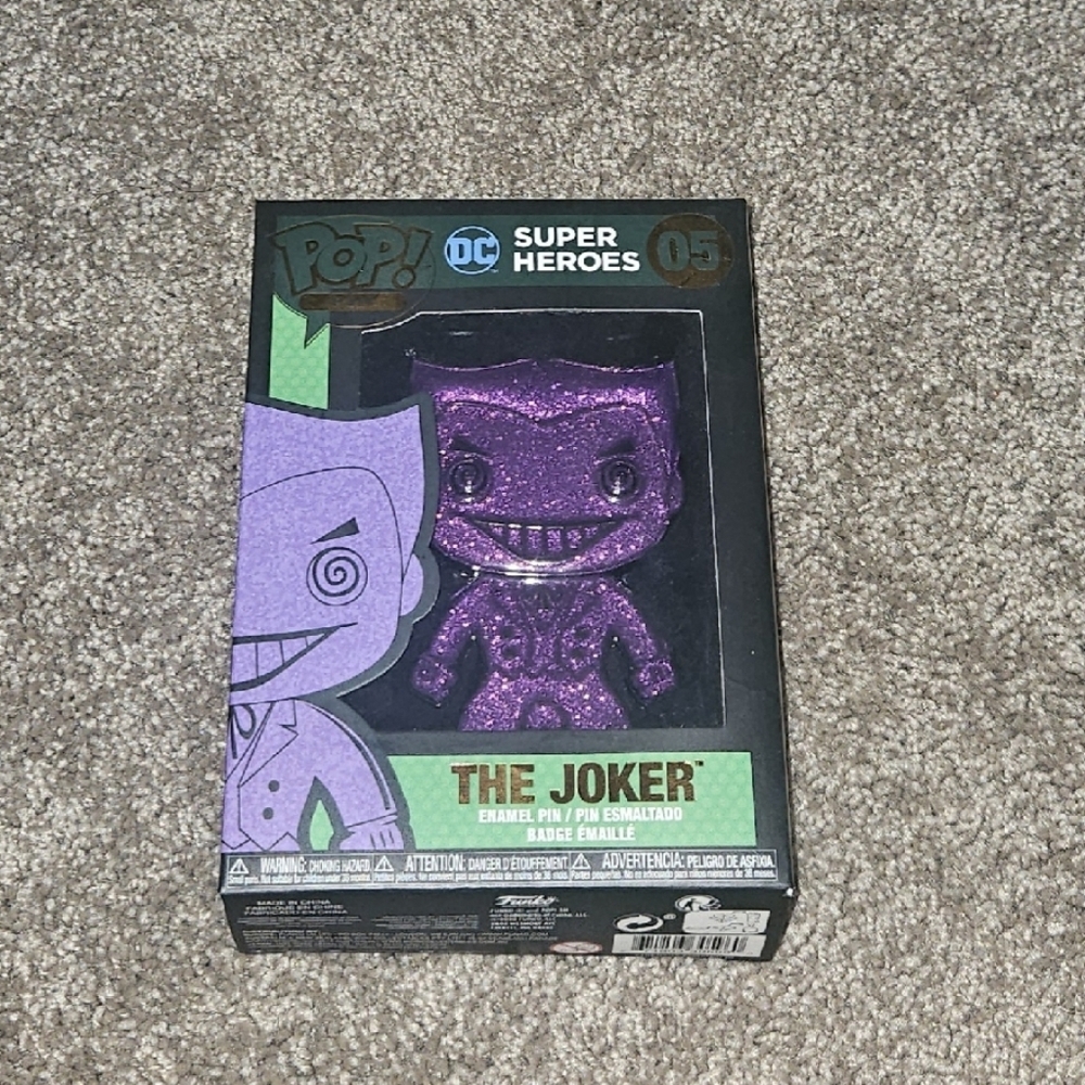 Joker XL Purple Glitter Pop Pin by Funko  NWT